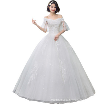 XQX004 Sweetheart Ladies Bridal Gowns Wedding Dress Sexy Off-Shoulder Handcraft Pearls Lace Ball Gown Plus Size Wedding Dress